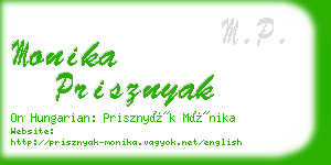 monika prisznyak business card